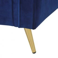 Beliani Fauteuils Fauteuil En Velours Bleu Cobalt -Chaise Soldes 2024 fauteuil en velours bleu cobalt 5