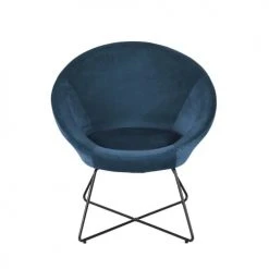 Maisons Du Monde Fauteuils Fauteuil En Velours Bleu Et Pieds En Métal -Chaise Soldes 2024 fauteuil en velours bleu et pieds en metal 1000 8 8 216078 2