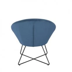 Maisons Du Monde Fauteuils Fauteuil En Velours Bleu Et Pieds En Métal -Chaise Soldes 2024 fauteuil en velours bleu et pieds en metal 1000 8 8 216078 4