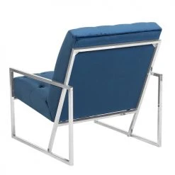 Beliani Fauteuils Fauteuil En Velours Bleu Foncé -Chaise Soldes 2024 fauteuil en velours bleu fonce 3