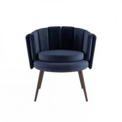 Potiron Paris Fauteuils Fauteuil En Velours Bleu Nuit