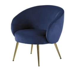 Maisons Du Monde Fauteuils Fauteuil En Velours Bleu Nuit -Chaise Soldes 2024 fauteuil en velours bleu nuit bizou 1000 0 30 209950 1