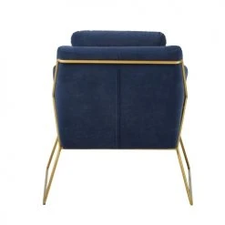 Maisons Du Monde Fauteuils Fauteuil En Velours Bleu Nuit Et Coloris Laiton -Chaise Soldes 2024 fauteuil en velours bleu nuit et coloris laiton 1000 1 34 210036 3