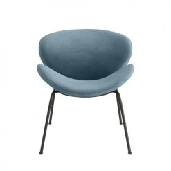 Potiron Paris Fauteuils Fauteuil En Velours Bleu Perle -Chaise Soldes 2024 fauteuil en velours bleu perle 2