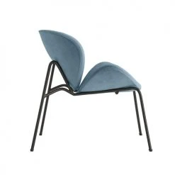 Potiron Paris Fauteuils Fauteuil En Velours Bleu Perle -Chaise Soldes 2024 fauteuil en velours bleu perle 4