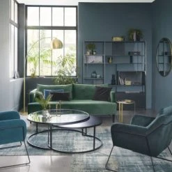 Maisons Du Monde Fauteuils Fauteuil En Velours Bleu Pétrole -Chaise Soldes 2024 fauteuil en velours bleu petrole 1000 12 5 174993 7