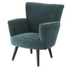 Maisons Du Monde Fauteuils Fauteuil En Velours Bleu Pétrole
