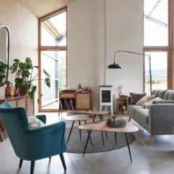 Maisons Du Monde Fauteuils Fauteuil En Velours Bleu Pétrole -Chaise Soldes 2024 fauteuil en velours bleu petrole 1000 4 16 198989 7