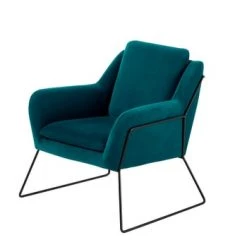 Maisons Du Monde Fauteuils Fauteuil En Velours Bleu Nuit Et Coloris Laiton -Chaise Soldes 2024 fauteuil en velours bleu petrole jasper 1000 12 5 174993 12 1