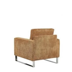 Beliani Fauteuils Fauteuil En Velours Côtelé Marron Clair -Chaise Soldes 2024 fauteuil en velours cotele marron clair 4