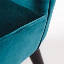 Maisons Du Monde Fauteuils Fauteuil En Velours De Coton Bleu Pétrole -Chaise Soldes 2024 fauteuil en velours de coton bleu petrole 1000 7 38 174903 4