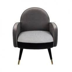 Zuiver Fauteuils Fauteuil En Velours Et Tissu Gris -Chaise Soldes 2024 fauteuil en velours et tissu gris 3