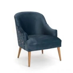 Hellin Fauteuils Fauteuil En Velours Fleuri