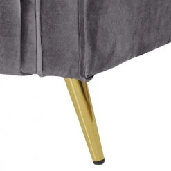 Beliani Fauteuils Fauteuil En Velours Gris -Chaise Soldes 2024 fauteuil en velours gris 11