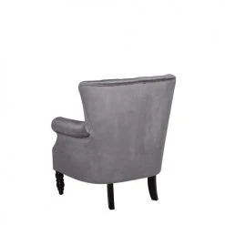 Beliani Fauteuils Fauteuil En Velours Gris -Chaise Soldes 2024 fauteuil en velours gris 16