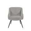 Maisons Du Monde Fauteuils Fauteuil En Velours Gris Clair Et Métal Noir