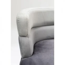 Kare Design Fauteuils Fauteuil En Velours Gris Et Acier Chromé -Chaise Soldes 2024 fauteuil en velours gris et acier chrome 3