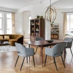 Maisons Du Monde Fauteuils Fauteuil En Velours Jaune Moutarde -Chaise Soldes 2024 fauteuil en velours jaune moutarde 1000 3 33 209953 7