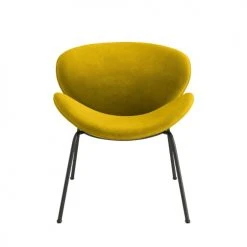 Potiron Paris Fauteuils Fauteuil En Velours Jaune Moutarde -Chaise Soldes 2024 fauteuil en velours jaune moutarde 3