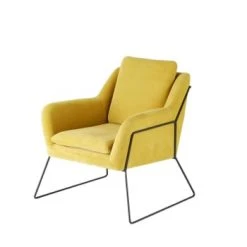 Maisons Du Monde Fauteuils Fauteuil En Velours Noir Et Coloris Laiton -Chaise Soldes 2024 fauteuil en velours jaune moutarde jasper 1000 13 6 174994 1