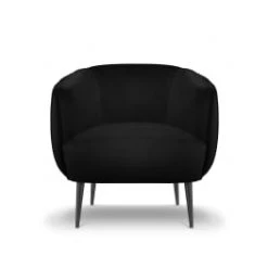 Micadoni Home Fauteuils Fauteuil En Velours Noir -Chaise Soldes 2024 fauteuil en velours noir