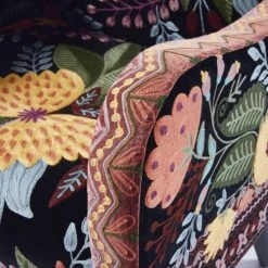 Maisons Du Monde Fauteuils Fauteuil En Velours Noir Brodé -Chaise Soldes 2024 fauteuil en velours noir brode 1000 2 18 187019 3