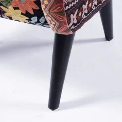 Maisons Du Monde Fauteuils Fauteuil En Velours Noir Brodé -Chaise Soldes 2024 fauteuil en velours noir brode 1000 2 18 187019 4