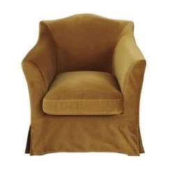 Maisons Du Monde Fauteuils Fauteuil En Velours Ocre -Chaise Soldes 2024 fauteuil en velours ocre 1000 2 30 213148 2