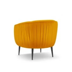 Micadoni Home Fauteuils Fauteuil En Velours Orange -Chaise Soldes 2024 fauteuil en velours orange 2