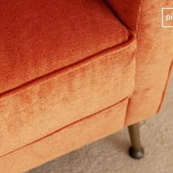 PIB Fauteuils Fauteuil En Velours Orange -Chaise Soldes 2024 fauteuil en velours orange 7