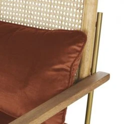 Maisons Du Monde Fauteuils Fauteuil En Velours Orange écureuil Cannage En Rotin -Chaise Soldes 2024 fauteuil en velours orange ecureuil cannage en rotin 1000 13 26 209946 5