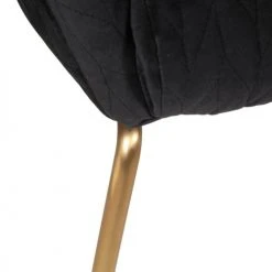 Zago Fauteuils Fauteuil En Velours Piqué Et Pieds Dorés -Chaise Soldes 2024 fauteuil en velours pique et pieds dores 5