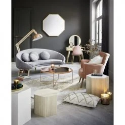 Maisons Du Monde Fauteuils Fauteuil En Velours Rose Et Pieds En Chêne -Chaise Soldes 2024 fauteuil en velours rose et pieds en chene 1000 12 25 166034 8