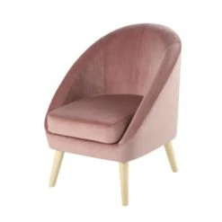 Maisons Du Monde Fauteuils Fauteuil Vintage En Velours Ocre -Chaise Soldes 2024 fauteuil en velours rose fonce suzie 1000 11 39 185974 1 1