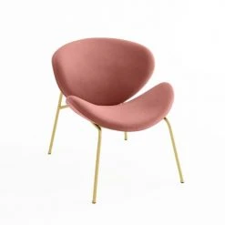 Potiron Paris Fauteuils Fauteuil En Velours Rose Vintage -Chaise Soldes 2024 fauteuil en velours rose vintage 3