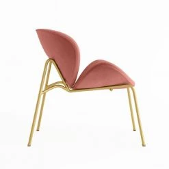 Potiron Paris Fauteuils Fauteuil En Velours Rose Vintage -Chaise Soldes 2024 fauteuil en velours rose vintage 4