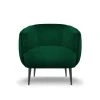 Micadoni Home Fauteuils Fauteuil En Velours Vert Bouteille