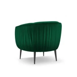 Micadoni Home Fauteuils Fauteuil En Velours Vert Bouteille -Chaise Soldes 2024 fauteuil en velours vert bouteille 7