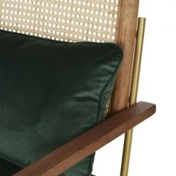 Maisons Du Monde Fauteuils Fauteuil En Velours Vert Cannage En Rotin -Chaise Soldes 2024 fauteuil en velours vert cannage en rotin 1000 15 28 209948 4