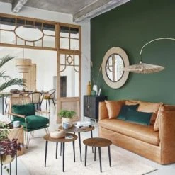 Maisons Du Monde Fauteuils Fauteuil En Velours Vert Cannage En Rotin -Chaise Soldes 2024 fauteuil en velours vert cannage en rotin 1000 15 28 209948 5