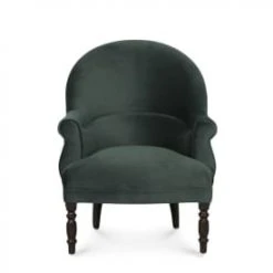 Maisons Du Monde Fauteuils Fauteuil Beige Et Pieds En Bouleau Noir -Chaise Soldes 2024 fauteuil en velours vert et pieds en bouleau noir solena 1000 14 22 215149 1 1