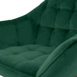 Rendez Vous Déco Fauteuils Fauteuil En Velours Vert Foncé Avec Accoudoirs -Chaise Soldes 2024 fauteuil en velours vert fonce avec accoudoirs 3