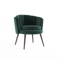 Potiron Paris Fauteuils Fauteuil En Velours Vert Forêt -Chaise Soldes 2024 fauteuil en velours vert foret 3