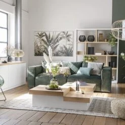 Maisons Du Monde Fauteuils Fauteuil En Velours Vert Pieds En Métal Noir -Chaise Soldes 2024 fauteuil en velours vert pieds en metal noir 1000 9 36 198722 5