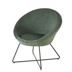 Maisons Du Monde Fauteuils Fauteuil En Velours Terracotta Et Pieds En Métal Noir -Chaise Soldes 2024 fauteuil en velours vert pieds en metal noir hipop 1000 9 36 198722 1