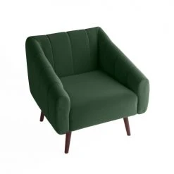 Potiron Paris Fauteuils Fauteuil En Velours Vert Sapin -Chaise Soldes 2024 fauteuil en velours vert sapin 2