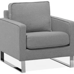 Beliani Fauteuils Fauteuil Gris