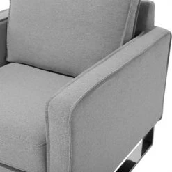 Beliani Fauteuils Fauteuil Gris -Chaise Soldes 2024 fauteuil gris 5