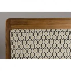 MACABANE Fauteuils Fauteuil Hexago En Teck Tissu Vert -Chaise Soldes 2024 fauteuil hexago en teck tissu vert 2