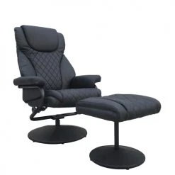 MOYCOR Fauteuils Fauteuil Inclinable Avec Repose Pieds En Fer Noir